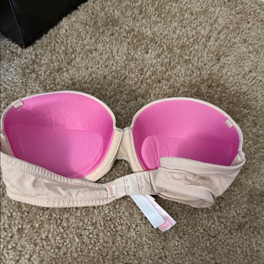 PINK Strapless Cream Bra - Picture 2 of 5